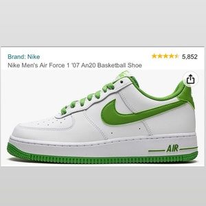 Nike Air Force 1 '07 Shoes "Candy Apple" White Chlorophyll Green DH7561-105